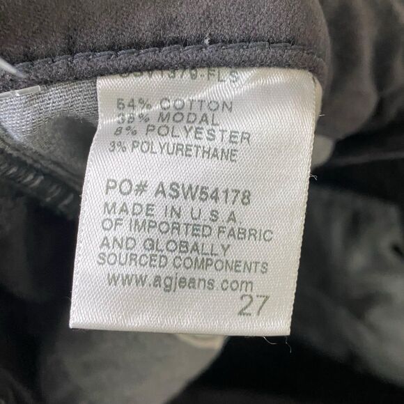 AG Adriano Goldschmied Velvet Pants Womens 27 Gray Farrah Skinny High Rise NWT - Picture 11 of 13